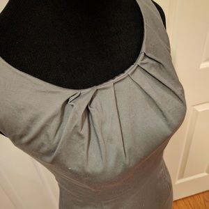 Sheath dress with pleated detail